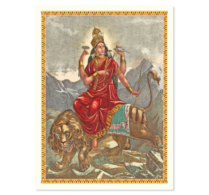 The Divine Protector Goddess Jagadhatri Art Print