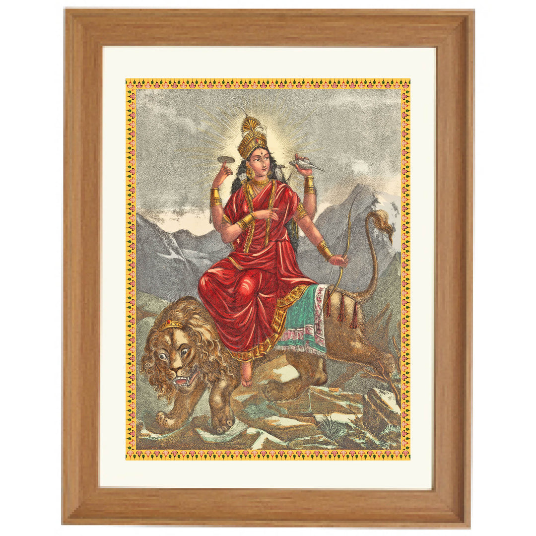 The Divine Protector Goddess Jagadhatri Art Print