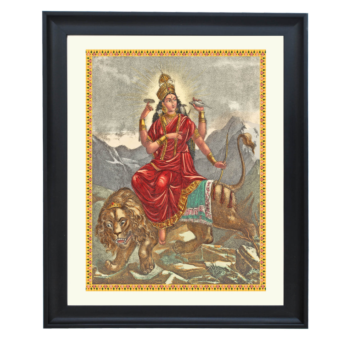 The Divine Protector Goddess Jagadhatri Art Print