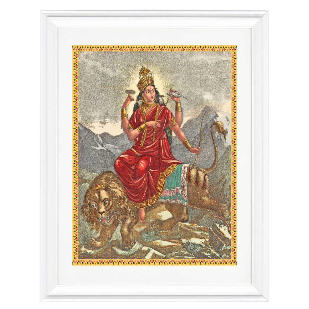 The Divine Protector Goddess Jagadhatri Art Print