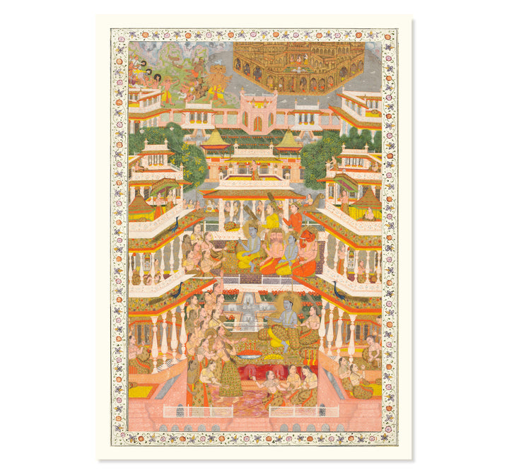 Tiered Court Scene, c. 1735. Chitarman II (Indian, c. 1680–с. 1750) Art Print