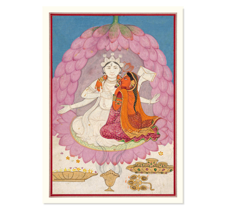 Divine Couple in Lotus Blossom Art Print