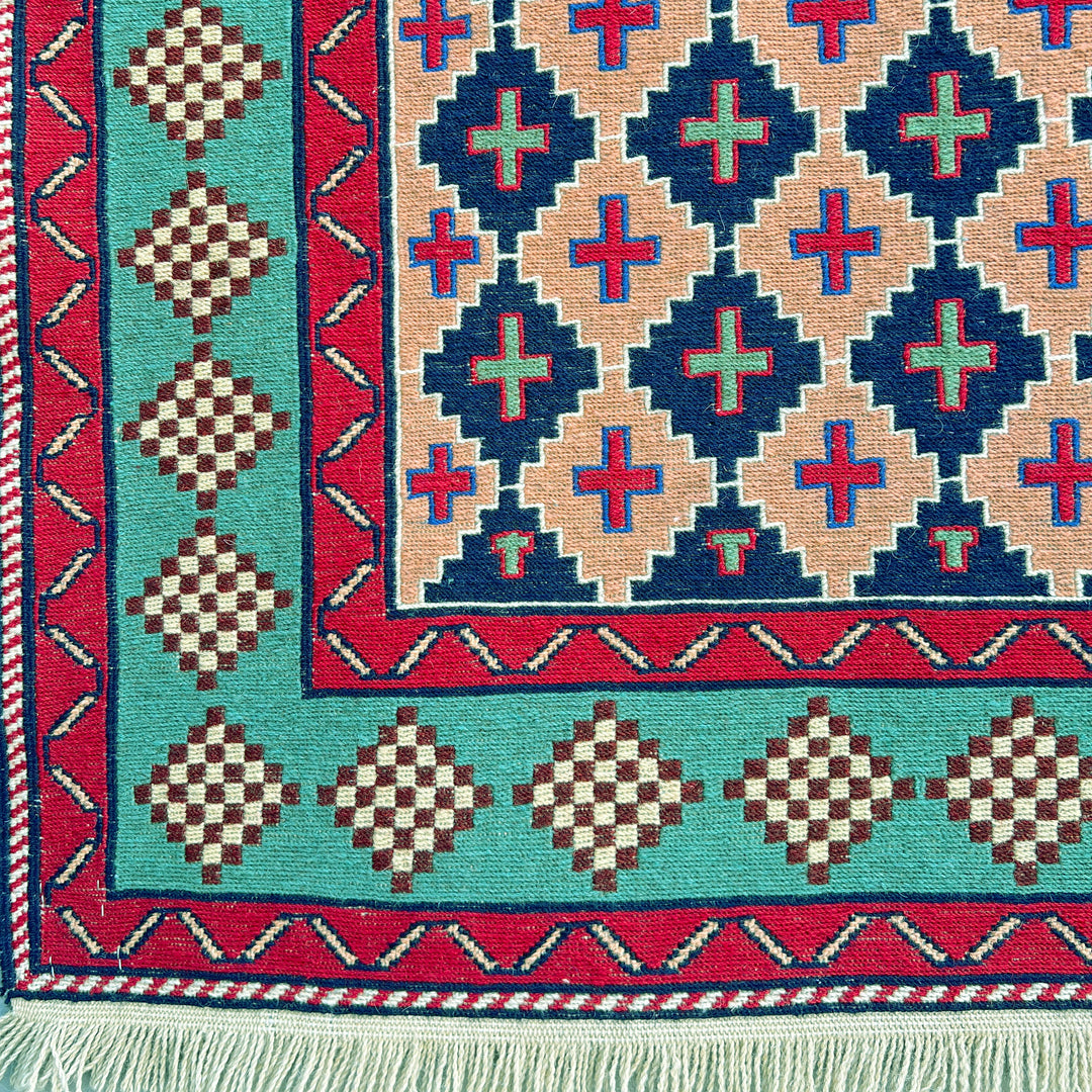 Rang Jaal Somak One-OF-A-Kind-Afghan Rug