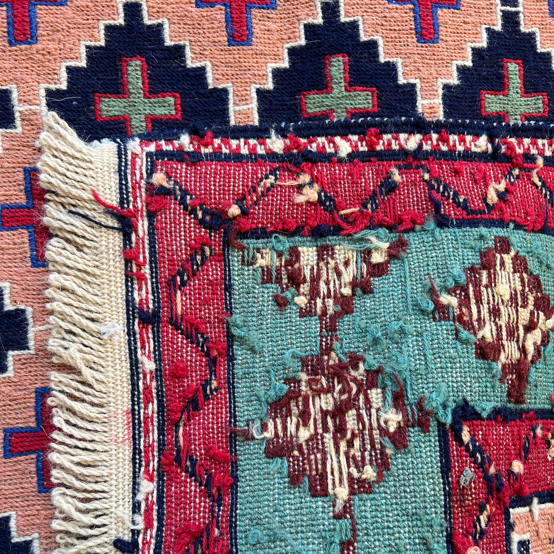 Rang Jaal Somak One-OF-A-Kind-Afghan Rug
