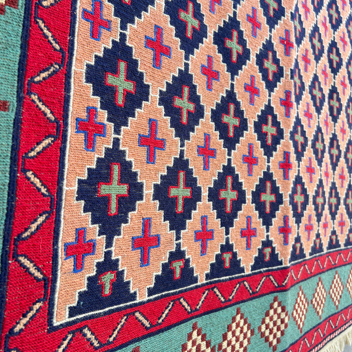 Rang Jaal Somak One-OF-A-Kind-Afghan Rug