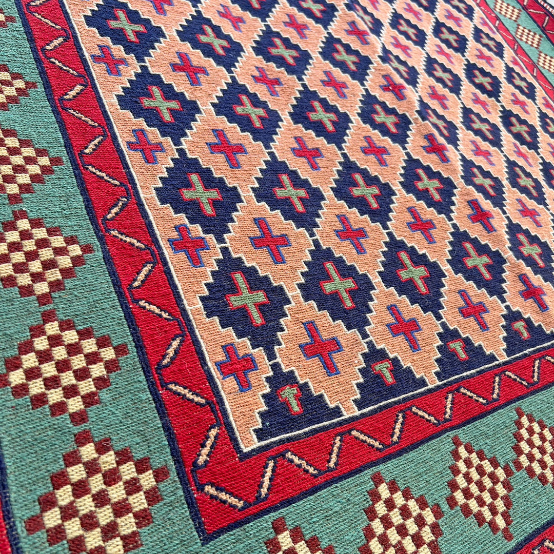 Rang Jaal Somak One-OF-A-Kind-Afghan Rug