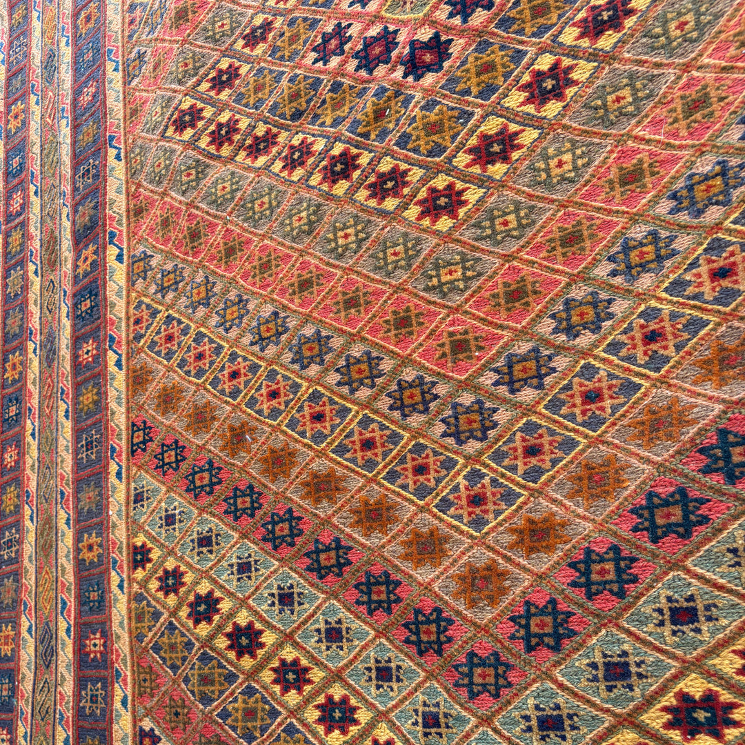 Naksha Mushwani, one-of-a-kind Afghan rug — detail