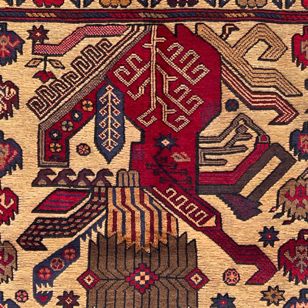 Angara Barjasta One-OF-A-Kind-Afghan Rug