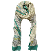 Cashmere Floral Ivory Scarf