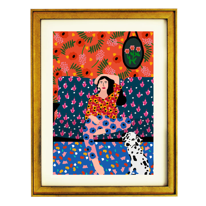 The Girl on the Sofa Art Print