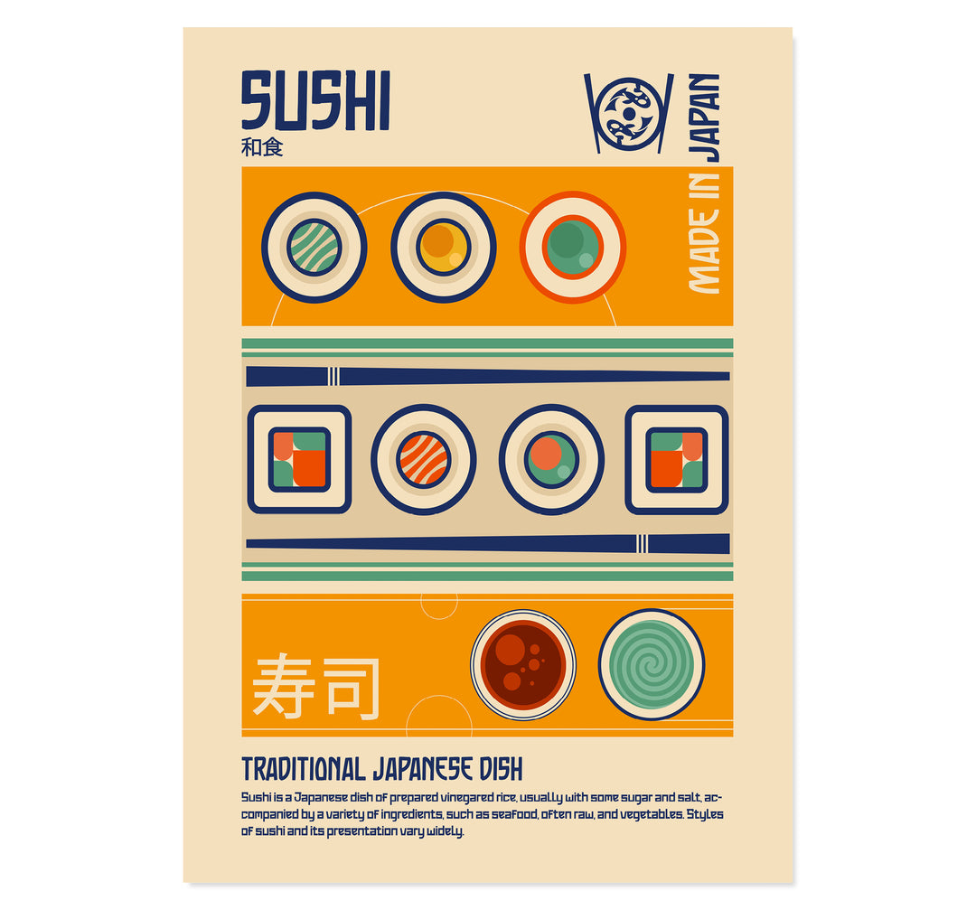 Sushi Japanese Food Art Print