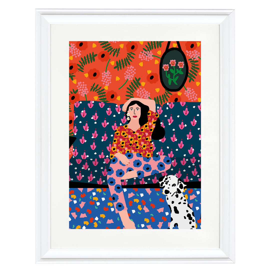 The Girl on the Sofa Art Print