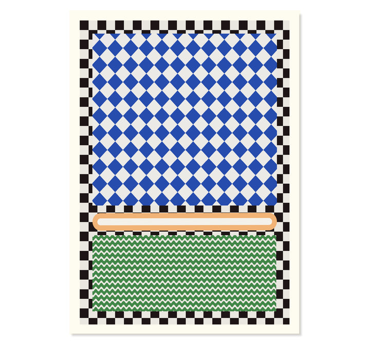 Checkered Rothko Inspiration Art Print