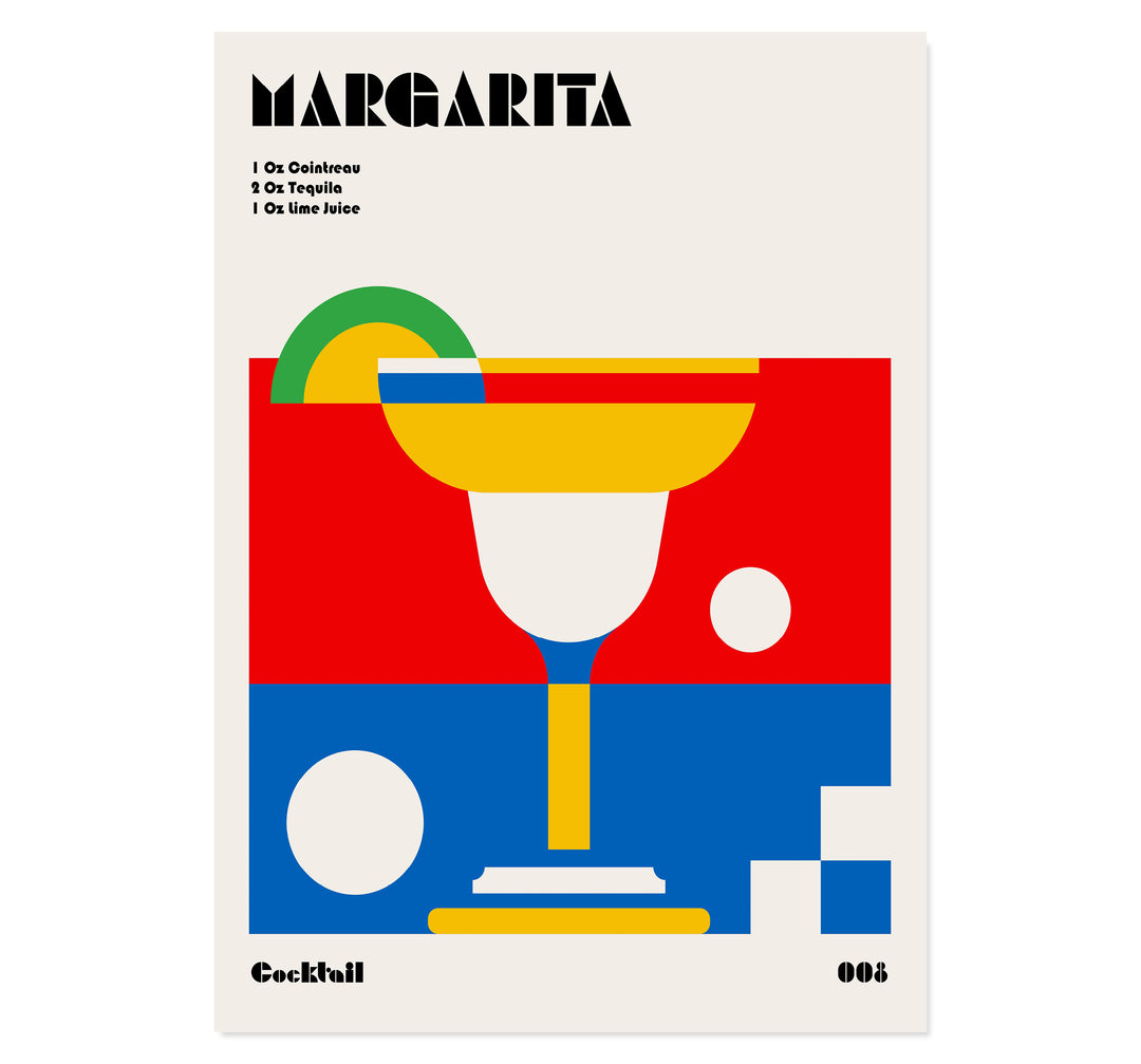 Margarita Bauhaus Cocktail Art Print