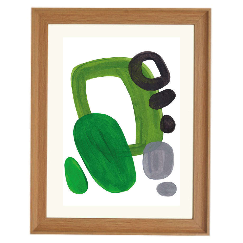 Moss & Stone Brushstroke Art Print