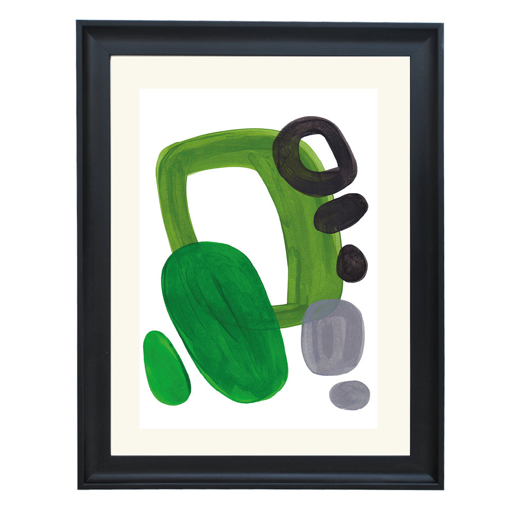 Moss & Stone Brushstroke Art Print