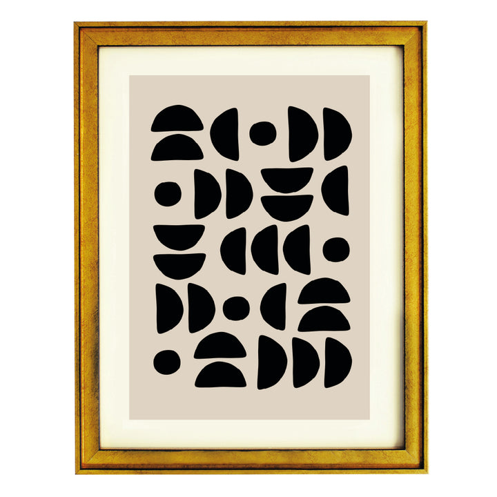 Noir Totem Composition Art Print