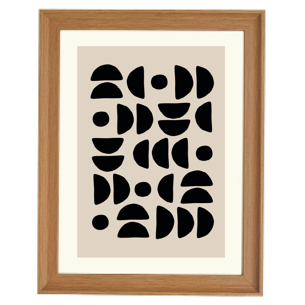 Noir Totem Composition Art Print