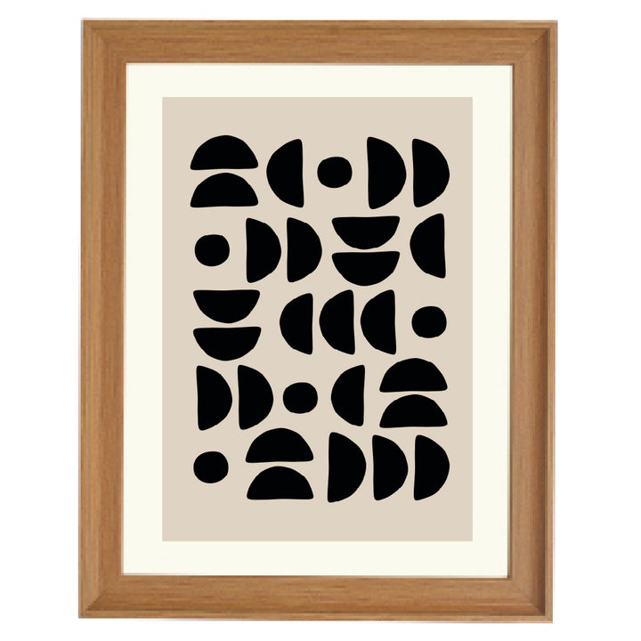 Noir Totem Composition Art Print