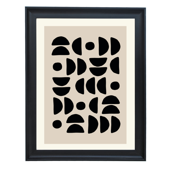 Noir Totem Composition Art Print