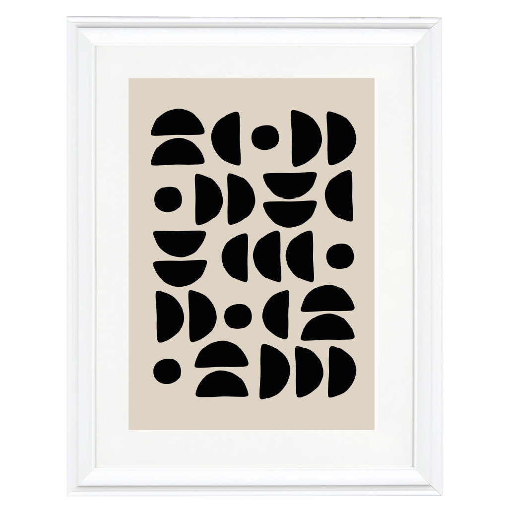 Noir Totem Composition Art Print