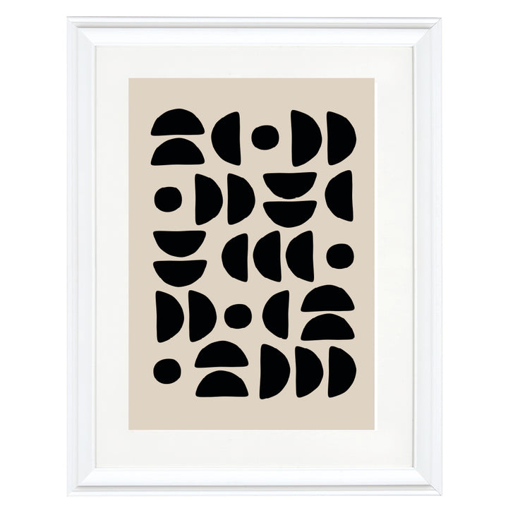 Noir Totem Composition Art Print