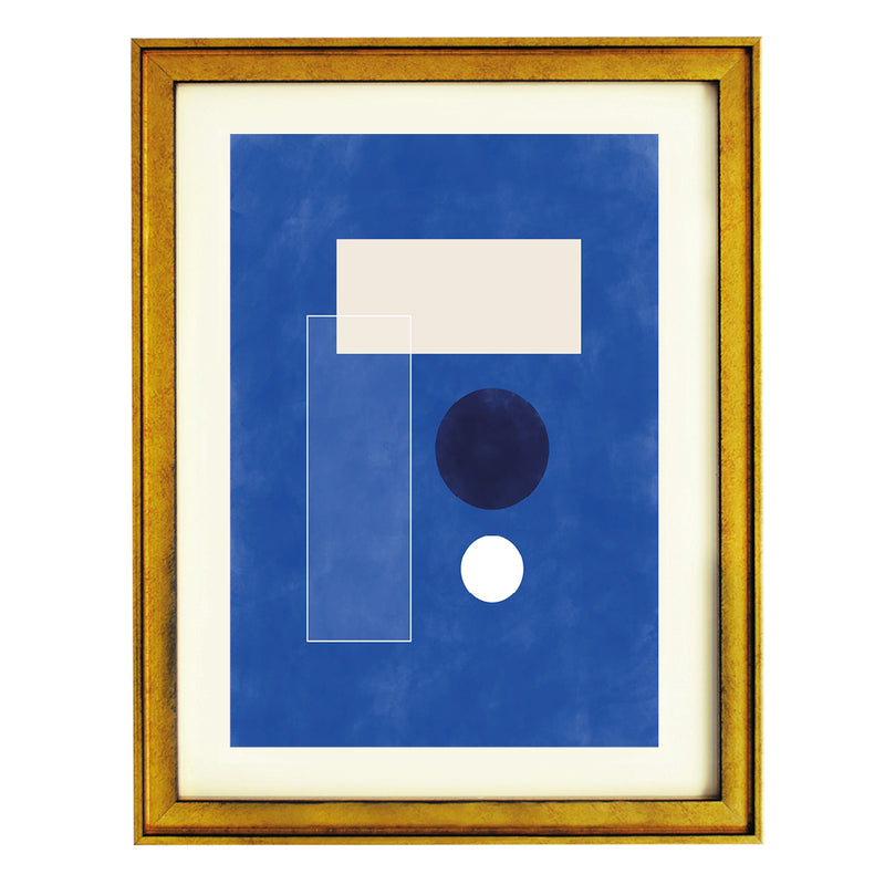 Blue Geometry Study Art Print