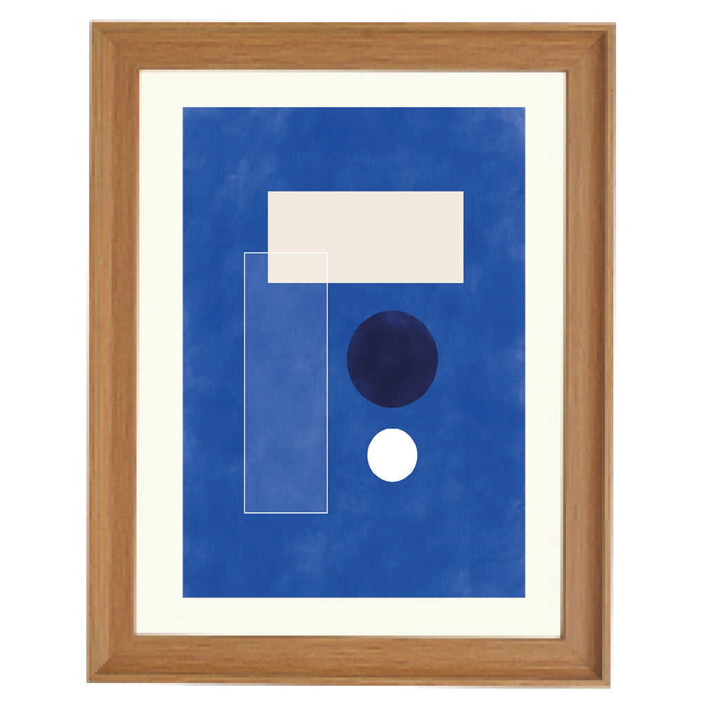 Blue Geometry Study Art Print