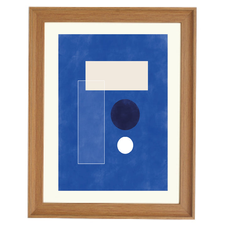 Blue Geometry Study Art Print