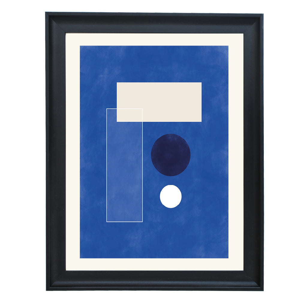 Blue Geometry Study Art Print