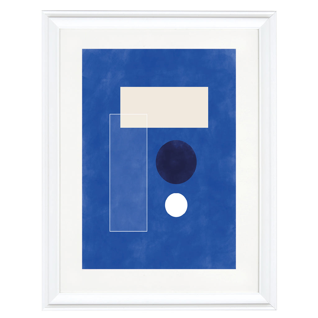 Blue Geometry Study Art Print