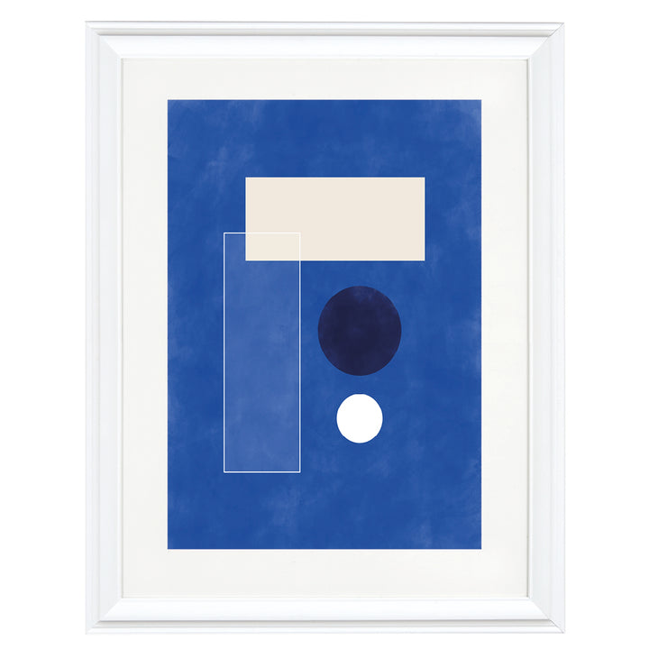 Blue Geometry Study Art Print