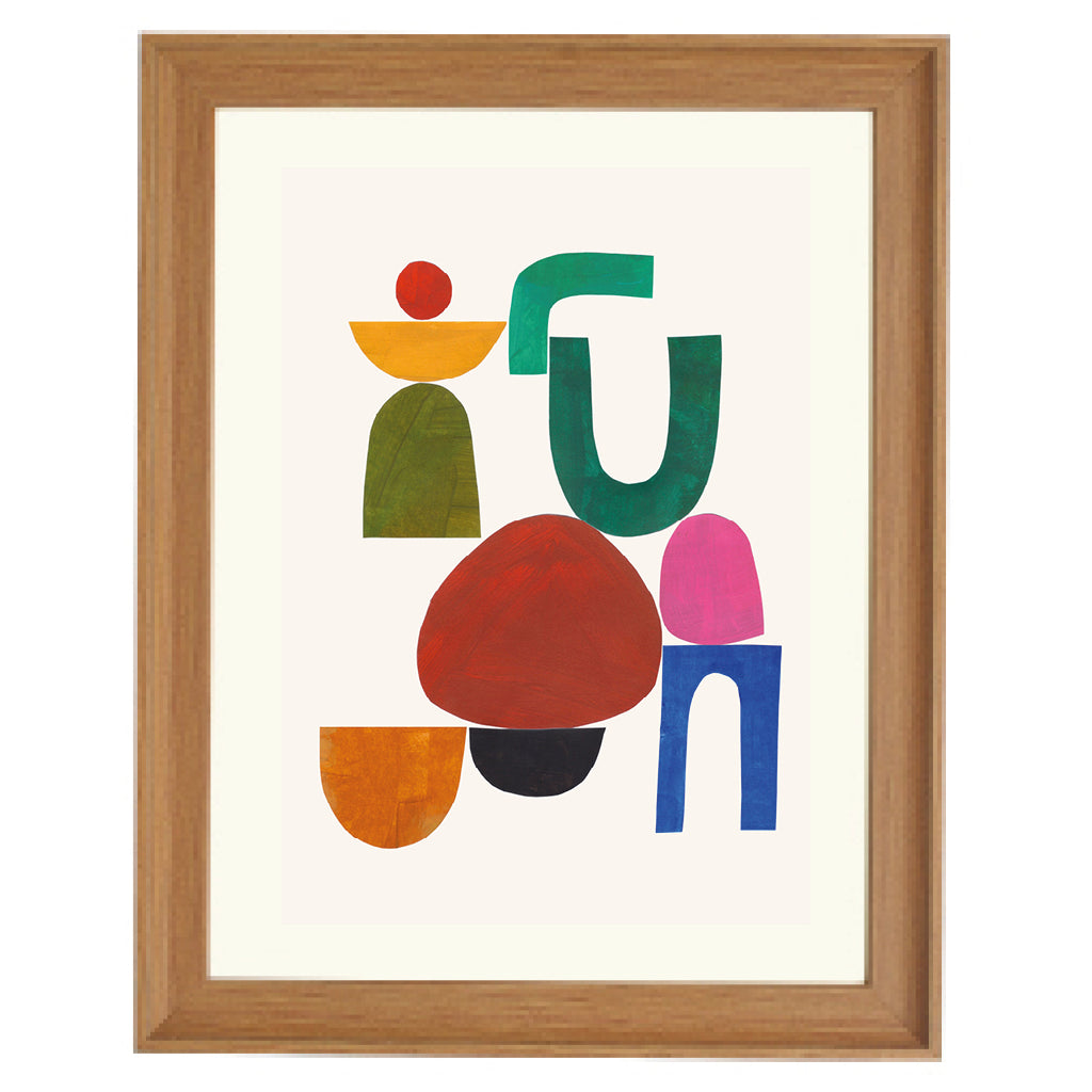 Stacked Shapes Modern Art Print