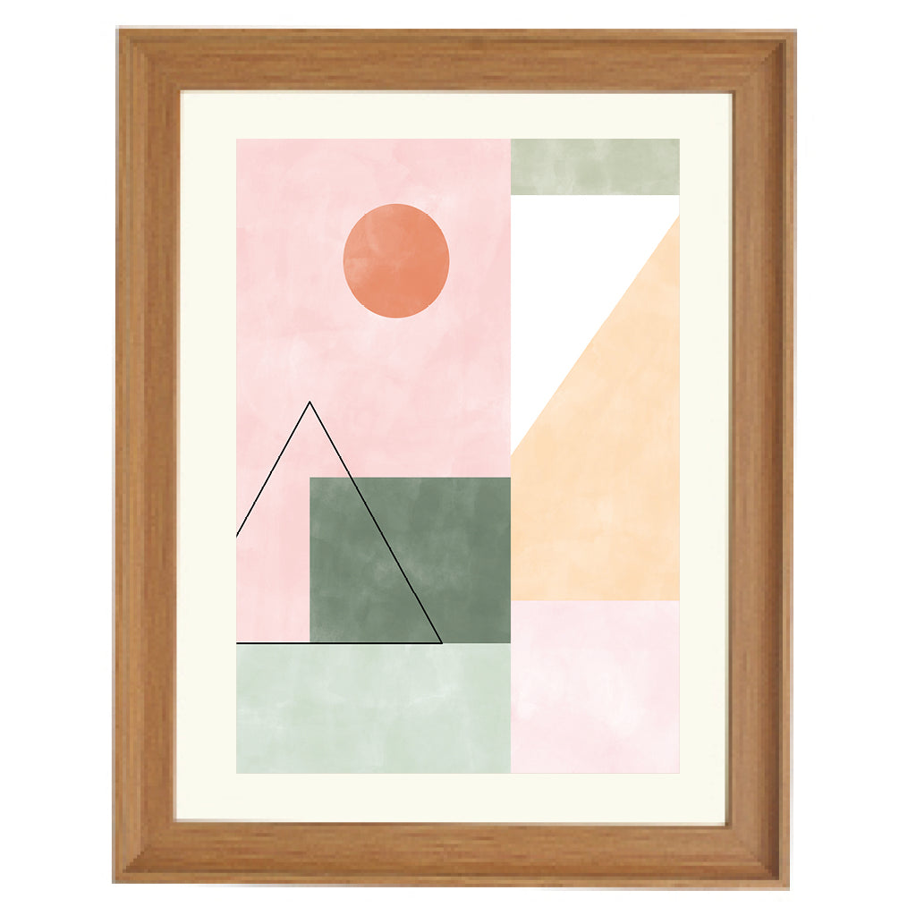 Pastel Geometry I Art Print