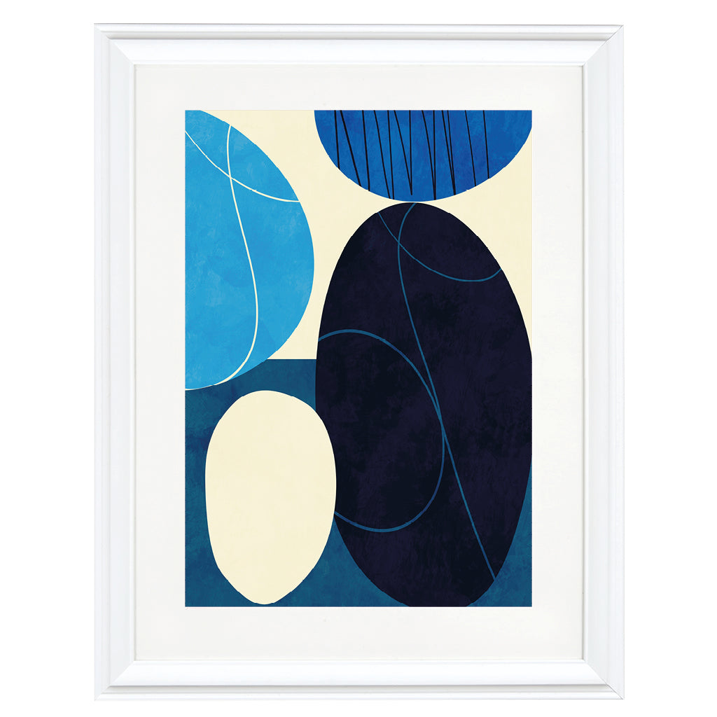 Blue Forms Art Print