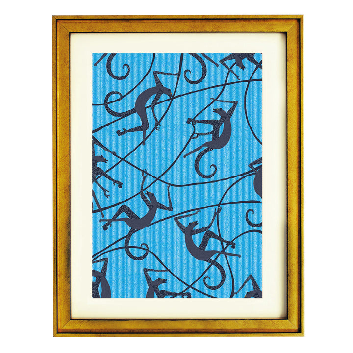 Blue Line Abstraction Art Print