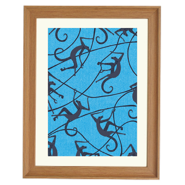 Blue Line Abstraction Art Print