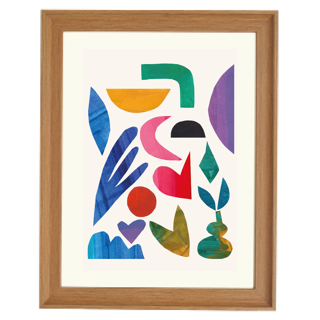 Botanical Geometry Bloom Art Print