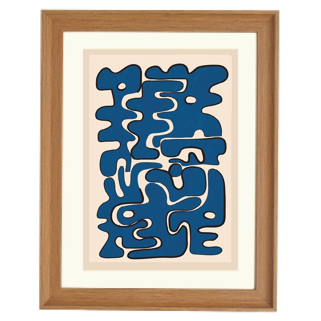 Indigo Labyrinth Art Print