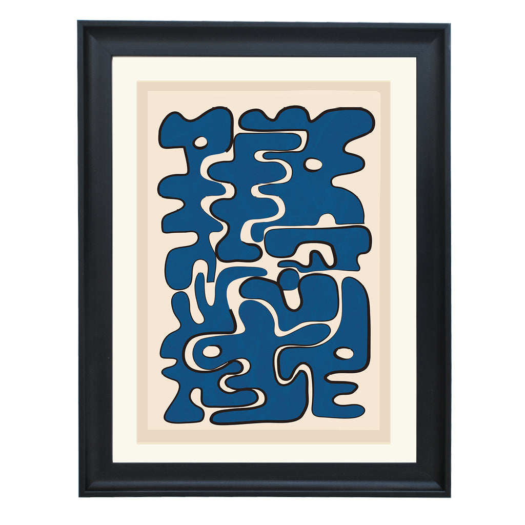 Indigo Labyrinth Art Print