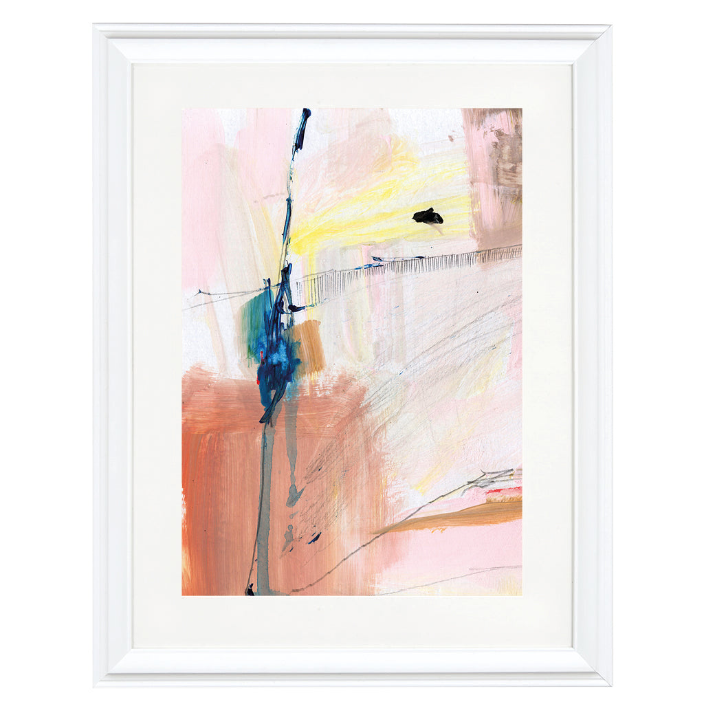 Saffron Lines Art Print