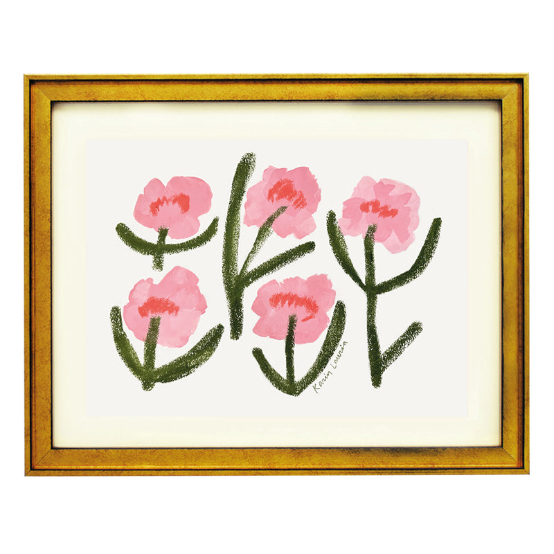 Pink Bloom Trio Art Print
