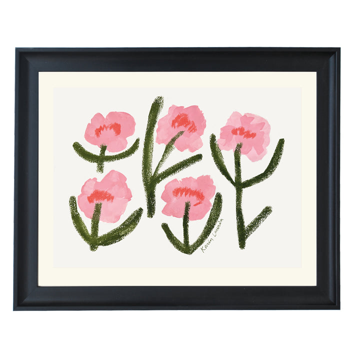 Pink Bloom Trio Art Print