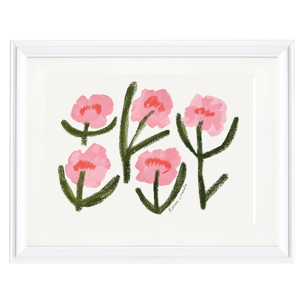 Pink Bloom Trio Art Print