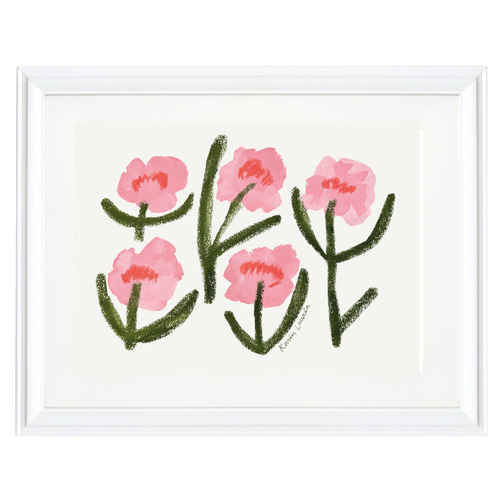 Pink Bloom Trio Art Print
