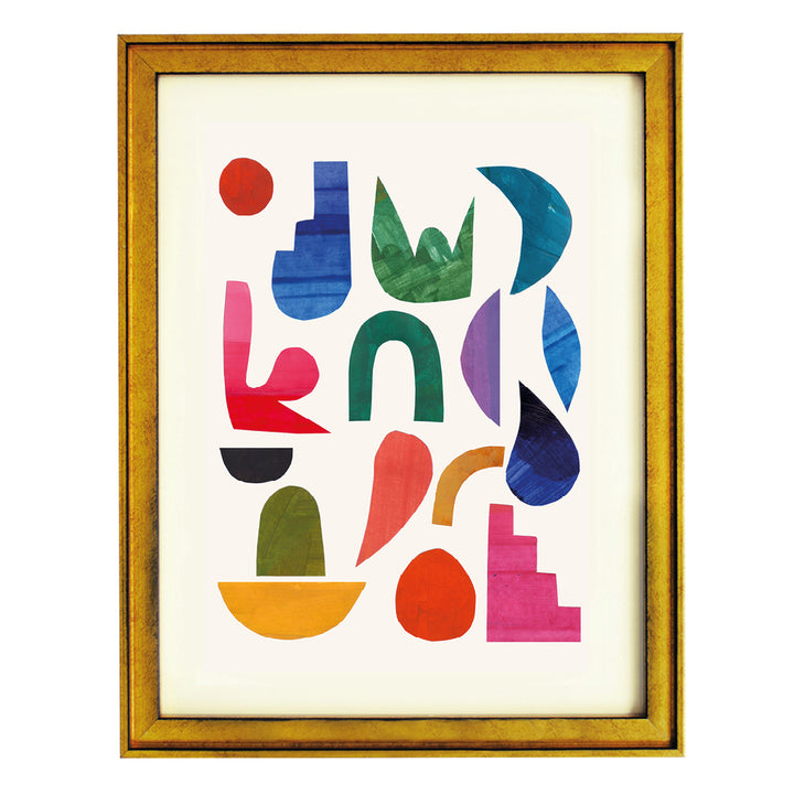 Joyful Shapes Mosaic Art Print