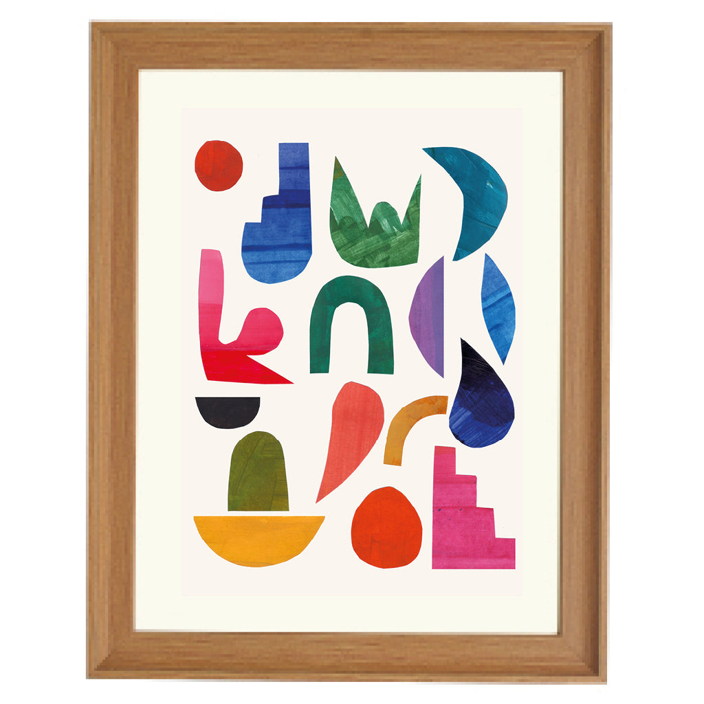 Joyful Shapes Mosaic Art Print