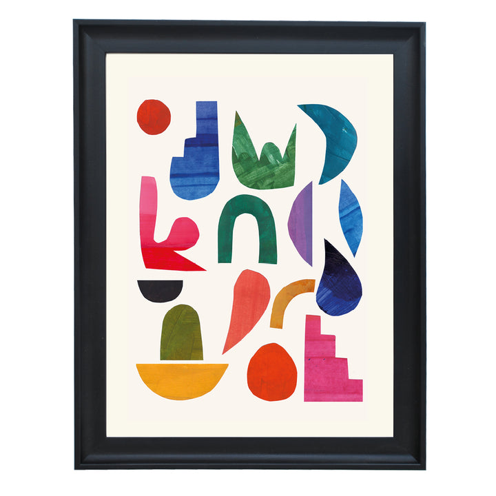 Joyful Shapes Mosaic Art Print
