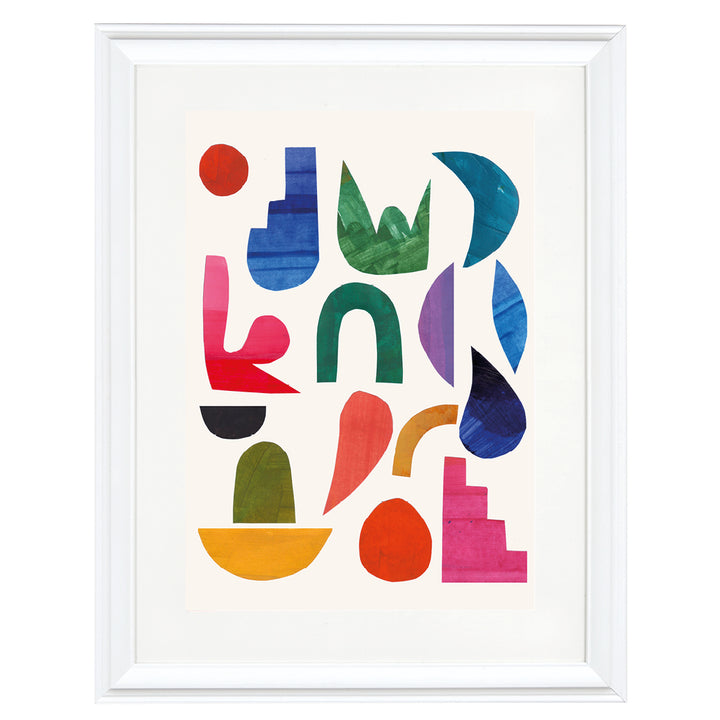 Joyful Shapes Mosaic Art Print