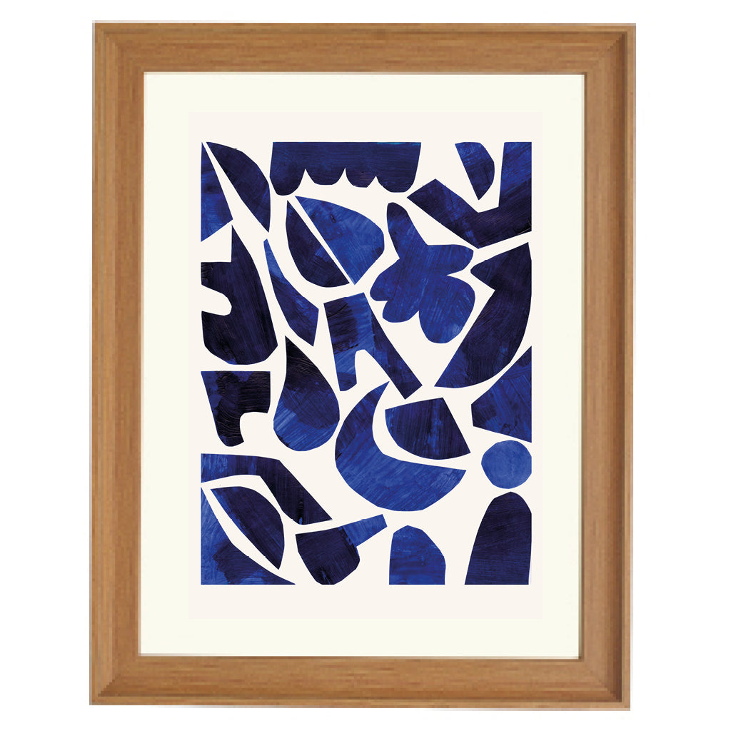 Indigo Mosaic Art Print